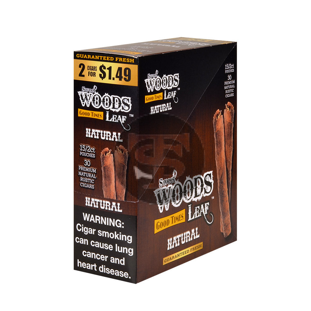 Good Times Sweet Woods 2 For $1.49 Cigarillos 15 Pouches of 2 Natural