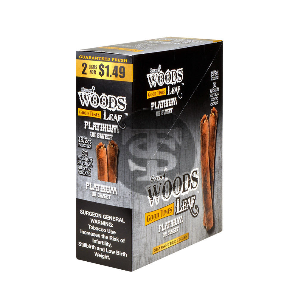 Good Times Sweet Woods 2 For $1.49 Cigarillos 15 Pouches Of 2 Platinum 1
