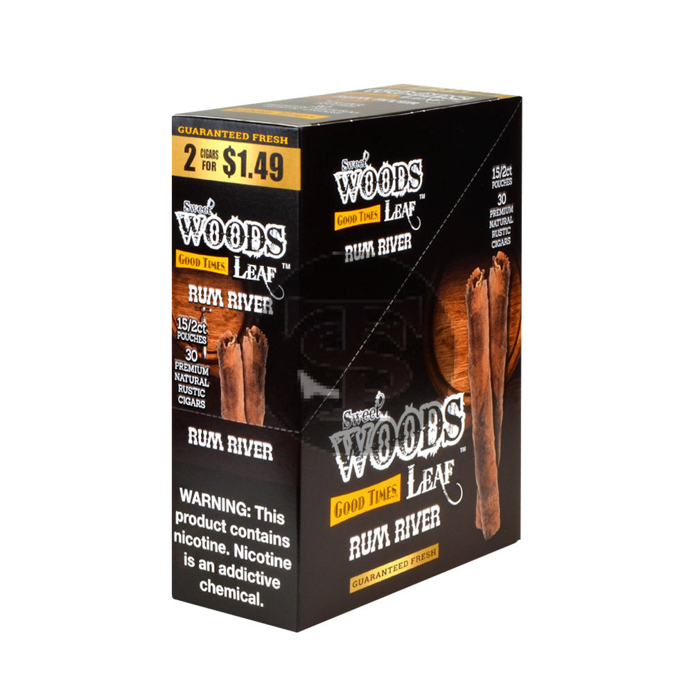 Good Times Sweet Woods 2 For $1.49 Cigarillos 15 Pouches Of 2 Rum River 1