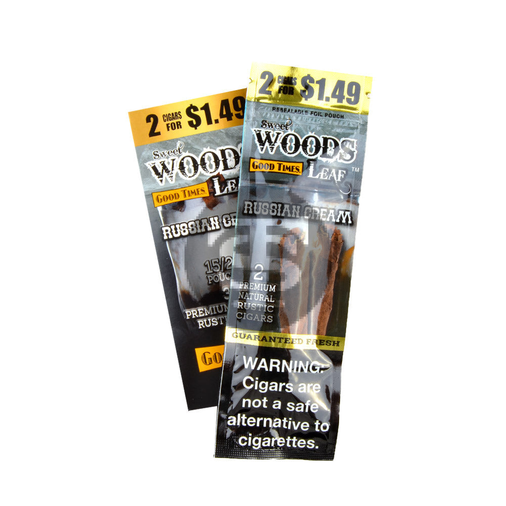 Good Times Sweet Woods 2 For $1.49 Cigarillos 15 Pouches Of 2 Russian Cream 3