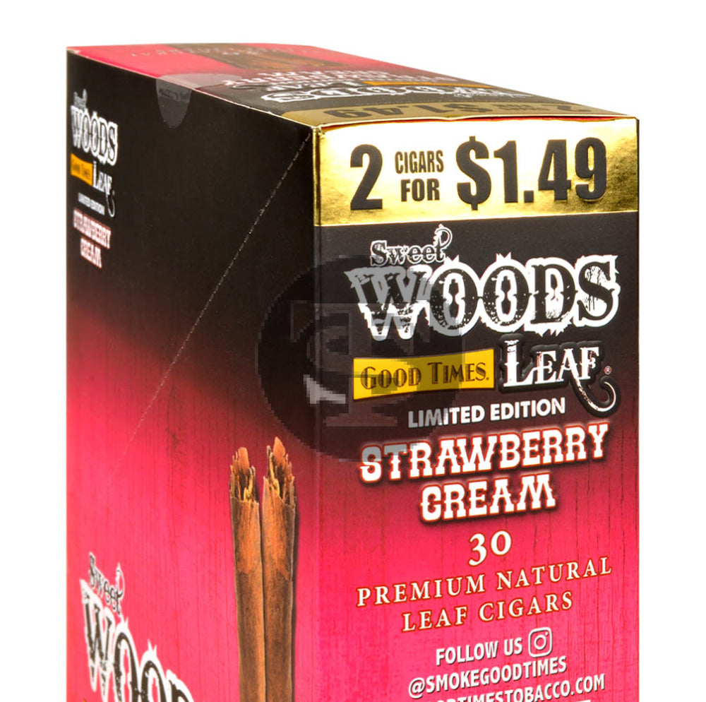 Good Times Sweet Woods 2 For $1.49 Cigarillos 15 Pouches of 2 Strawberry Cream