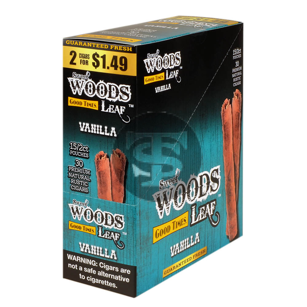 Good Times Sweet Woods 2 For $1.49 Cigarillos 15 Pouches of 2 Vanilla