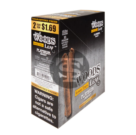 Good Times Sweet Woods 2 For $1.69 Cigarillos 15 Pouches of 2 Platinum