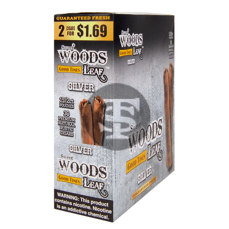 Good Times Sweet Woods 2 For $1.69 Cigarillos 15 Pouches of 2 Silver