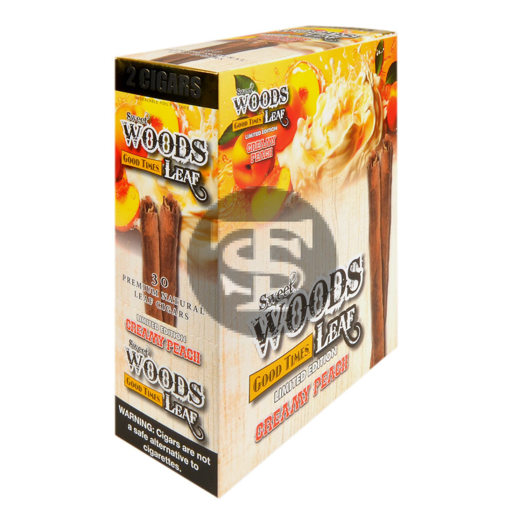 Good Times Sweet Woods cigarillos 15 Pouches of 2 Creamy Peach