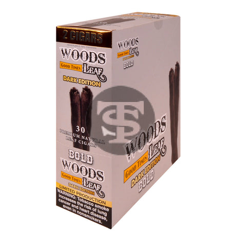 Good Times Sweet Woods cigarillos 15 Pouches of 2 Dark Edition Bold
