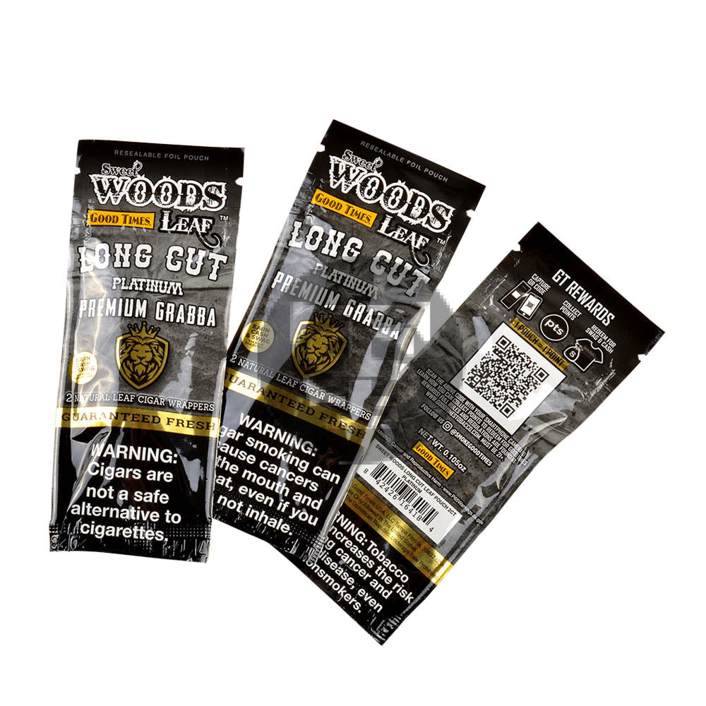 Good Times Sweet Woods Grabba Leaf Wrap Platinum 25 Pouches of 2