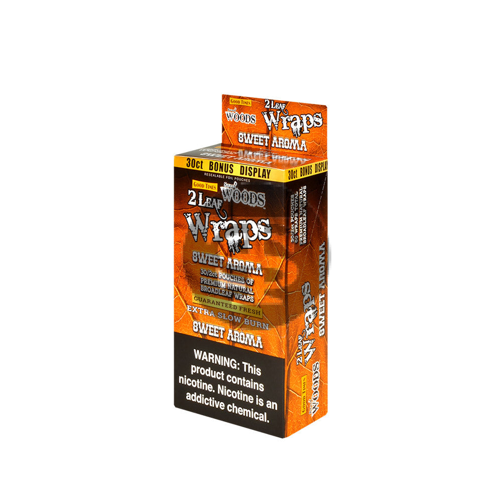 Good Times Sweet Woods Leaf Wrap Sweet Aroma 30 Pouches of 2