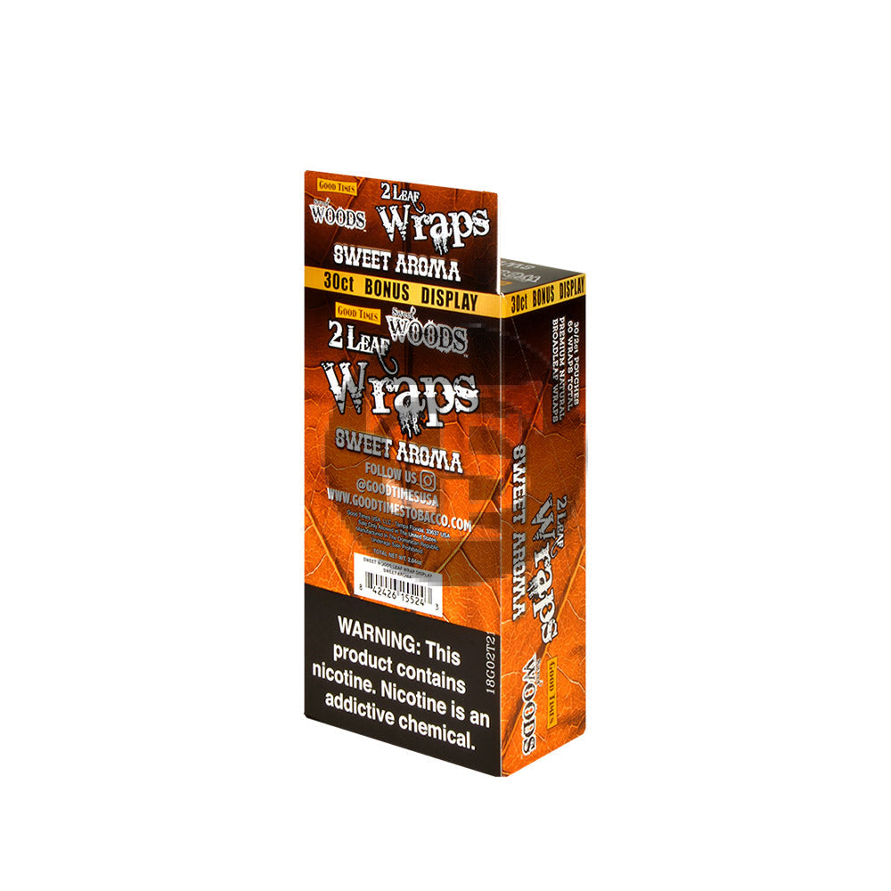 Aromaofleaves Good Times Sweet Woods Leaf Wrap Sweet Aroma 30 Pouches of 2