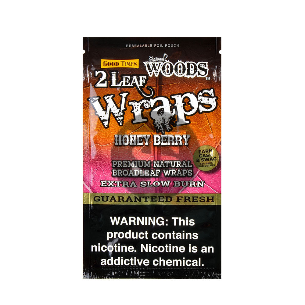 Good Times Sweet Woods Leaf Wrap Honey Berry 30 Pouches of 2