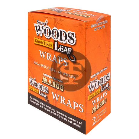 Good Times Sweet Woods Leaf Wrap Mango 30 Pouches of 2