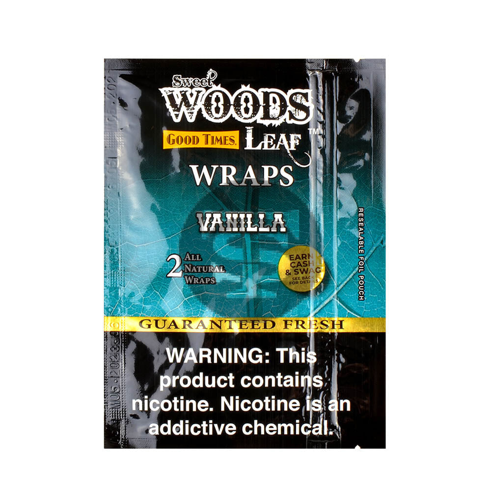 Good Times Sweet Woods Leaf Wrap Vanilla 30 Pouches of 2