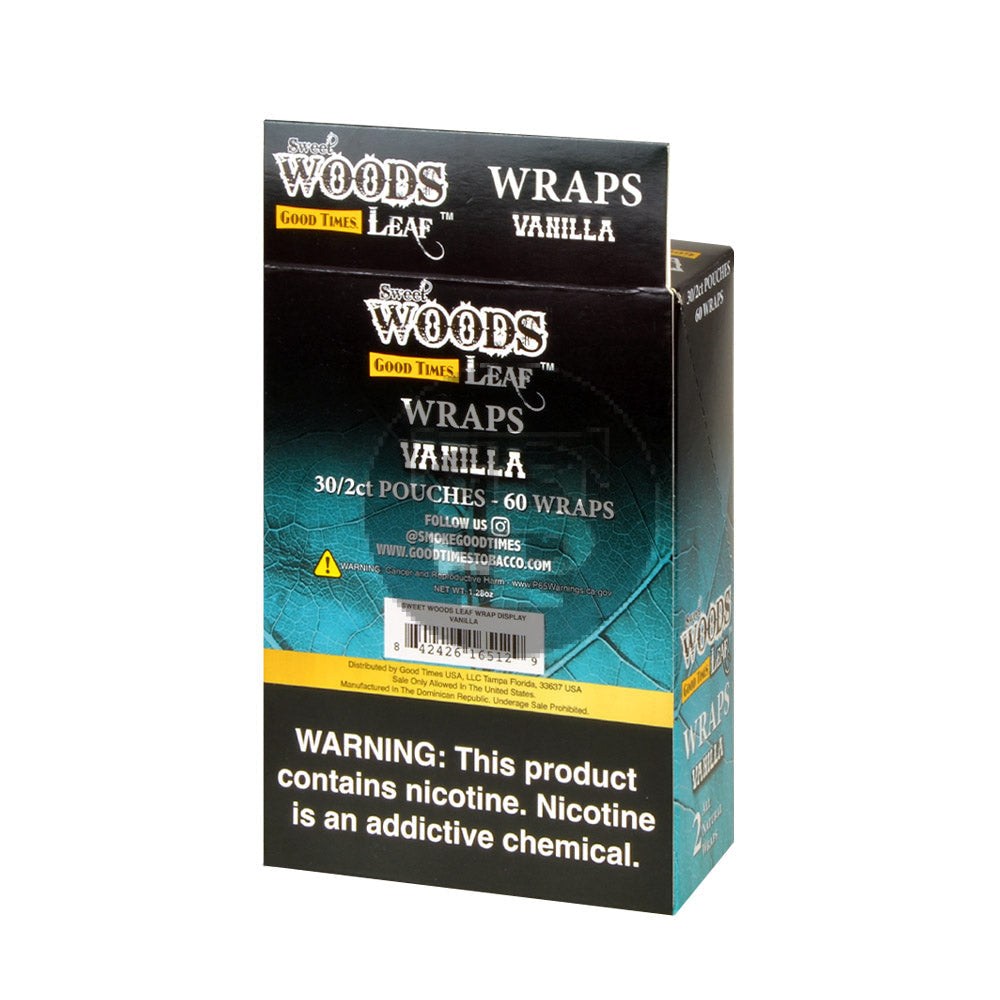 Good Times Sweet Woods Leaf Wrap Vanilla 30 Pouches of 2