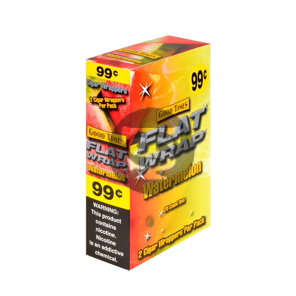 Good Times Watermelon Flat Wraps Pre Priced 25 Pouches of 2