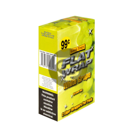 Good Times White Grape Flat Wraps Pre Priced 25 Pouches of 2