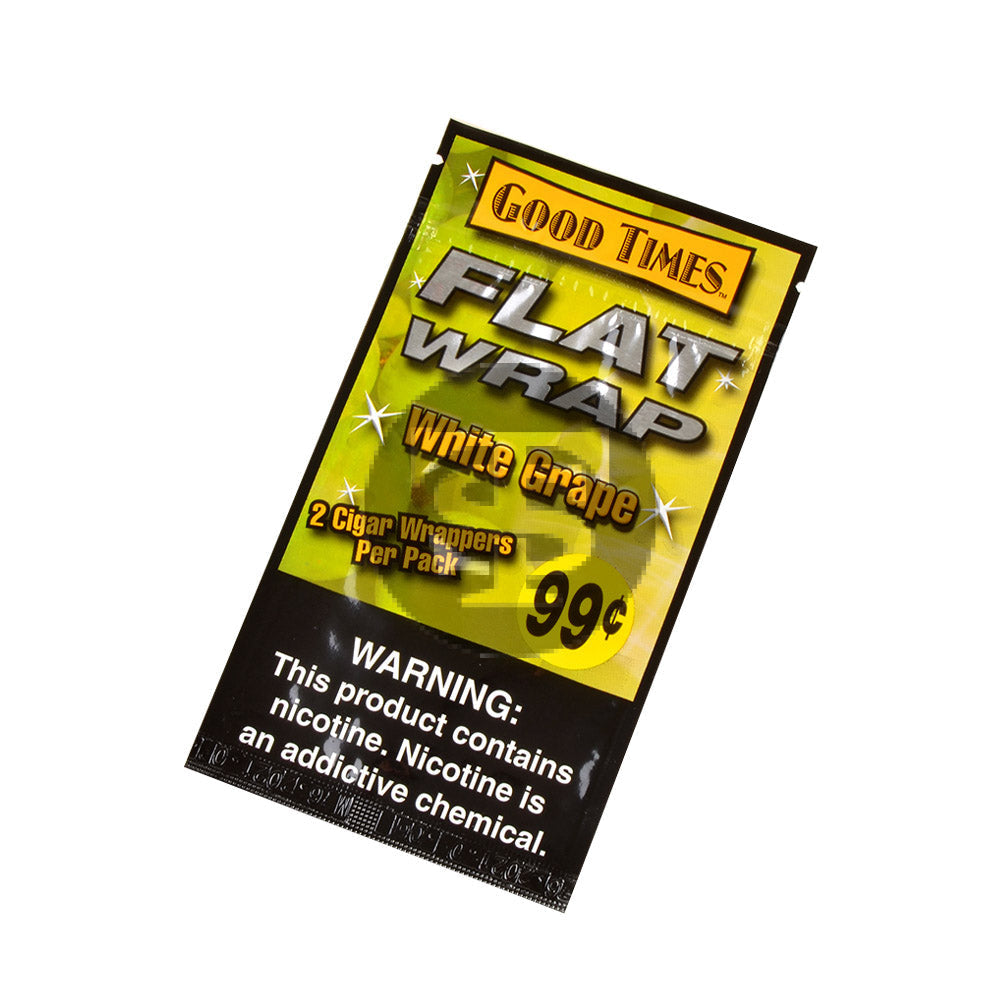 Good Times White Grape Flat Wraps Pre Priced 25 Pouches of 2