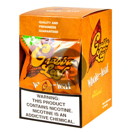 Grabba Leaf Natural Whole Leaf Pack of 10 (yellow) pre-priced $3