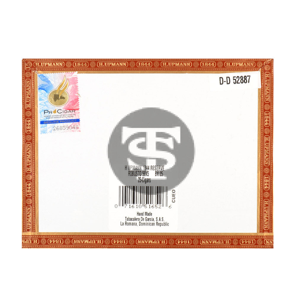 H Upmann 1844 Reserve Robusto Cigars Box of 25 4