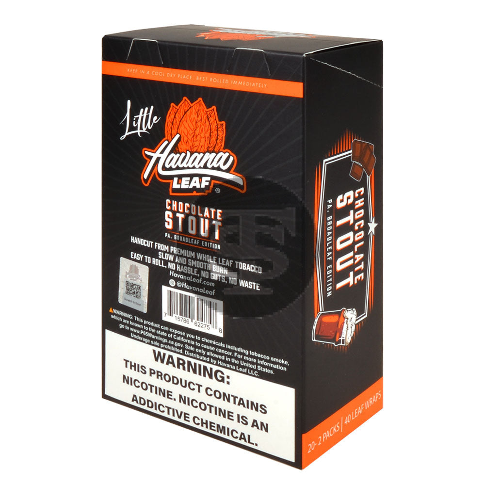 Havana Leaf Little Tobacco Wrap $1.99 Chocolate Stout 20x2