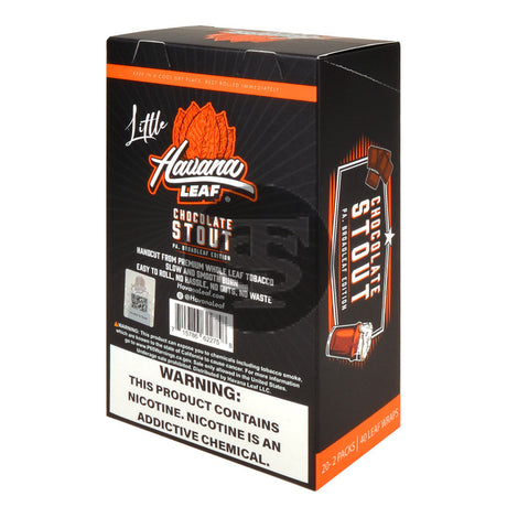 Havana Leaf Little Tobacco Wrap $1.99 Chocolate Stout 20x2