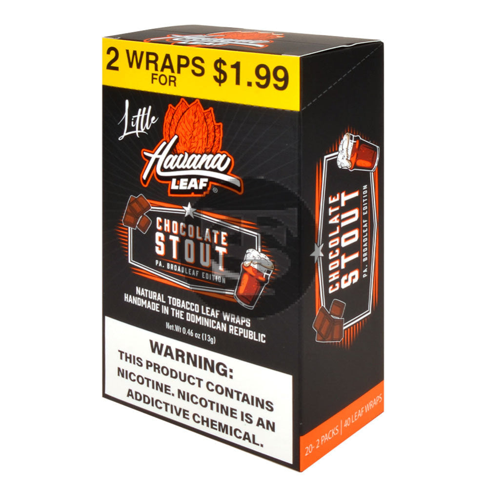 Havana Leaf Little Tobacco Wrap $1.99 Chocolate Stout 20x2