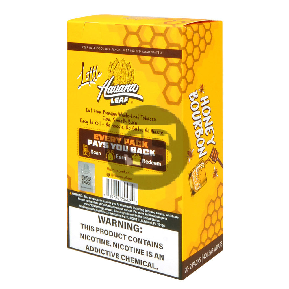 Havana Leaf Little Tobacco Wrap $1.99 Honey Bourbon 20x2