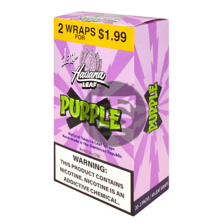 Havana Leaf Little Tobacco Wrap $1.99 Purple 20x2