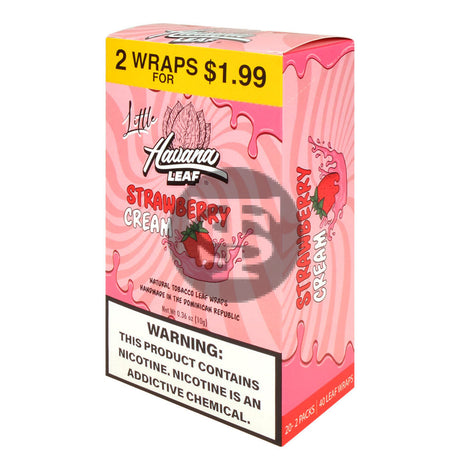 Havana Leaf Little Tobacco Wrap $1.99 Strawberry Cream 20x2