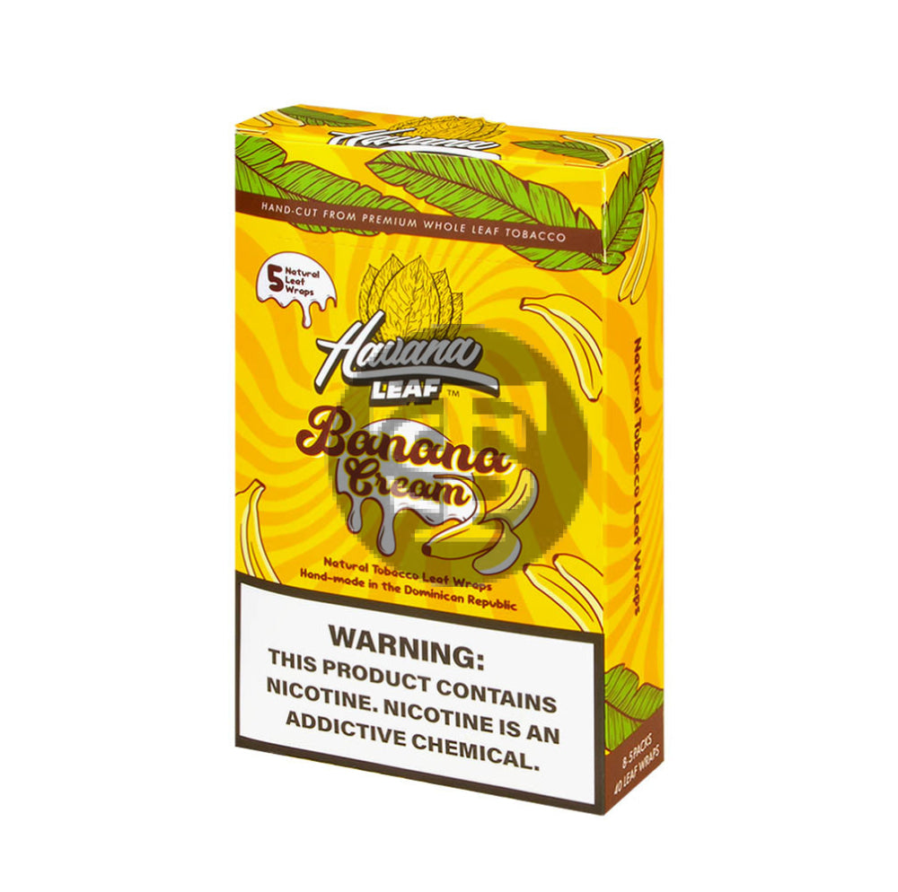 Havana Leaf Natural Tobacco Wrap Banana Cream 8x5pk