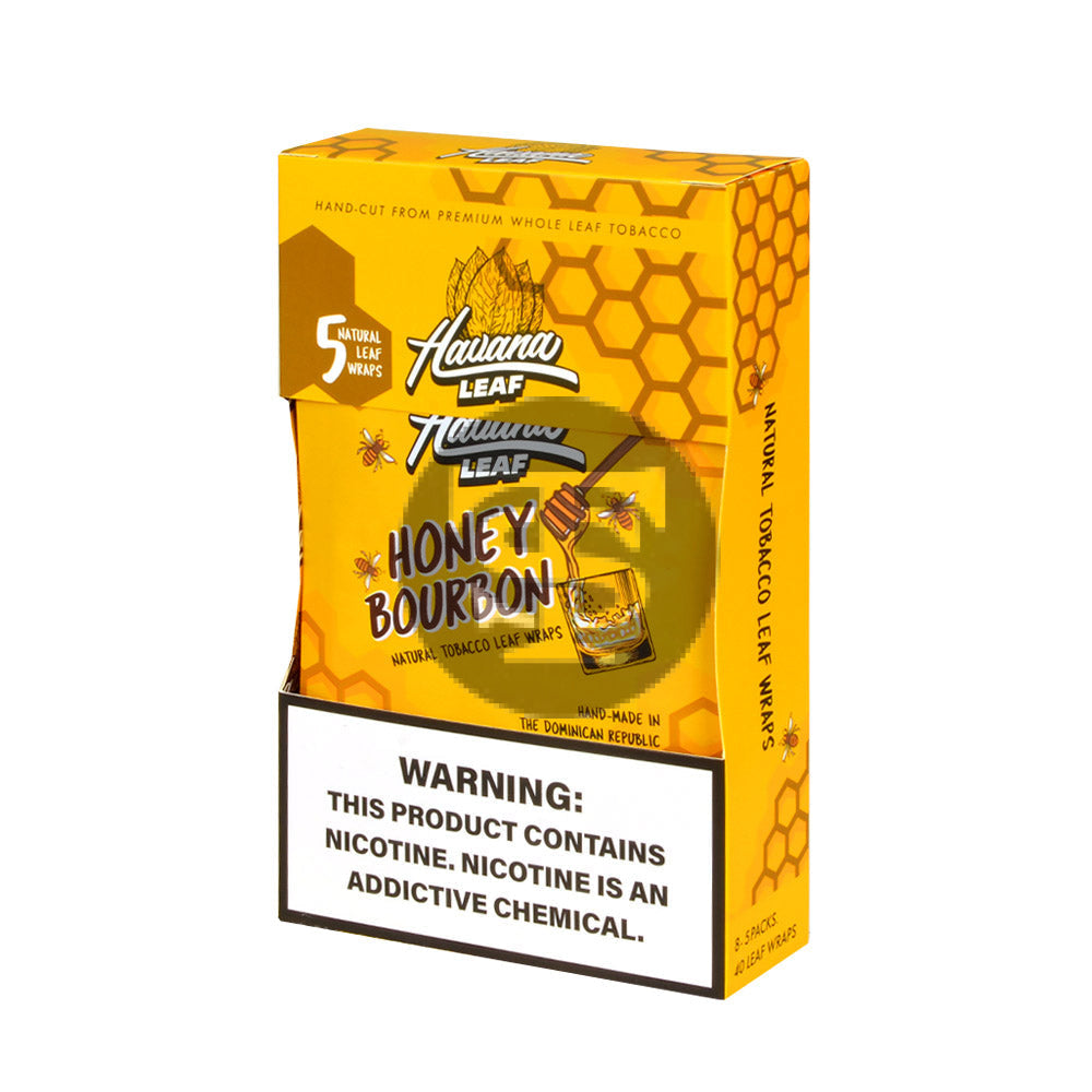 Havana Leaf Natural Tobacco Wrap, Honey Bourbon 8x5pk – Tobacco Stock