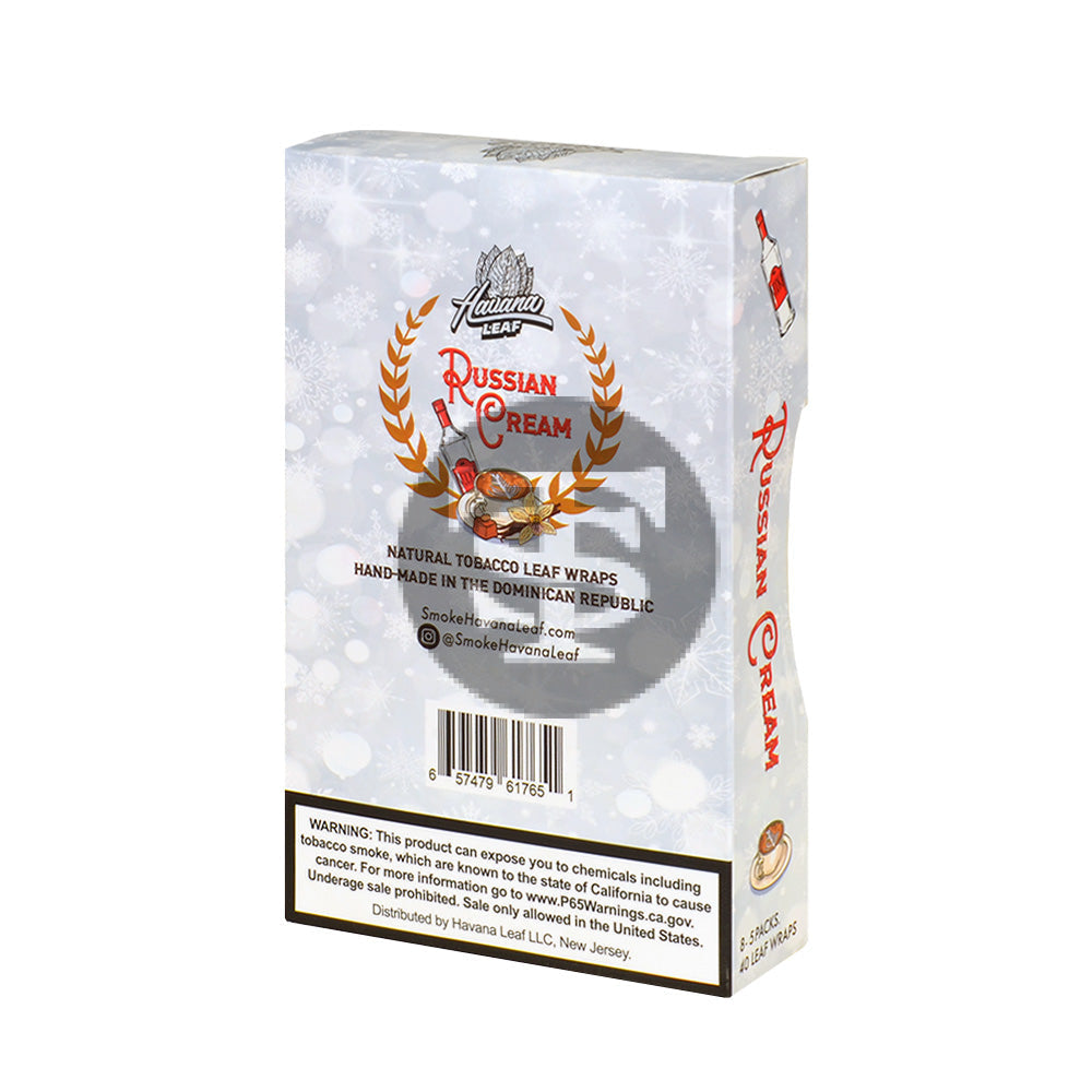 Havana Leaf Natural Tobacco Wrap Russian Cream 8x5pk