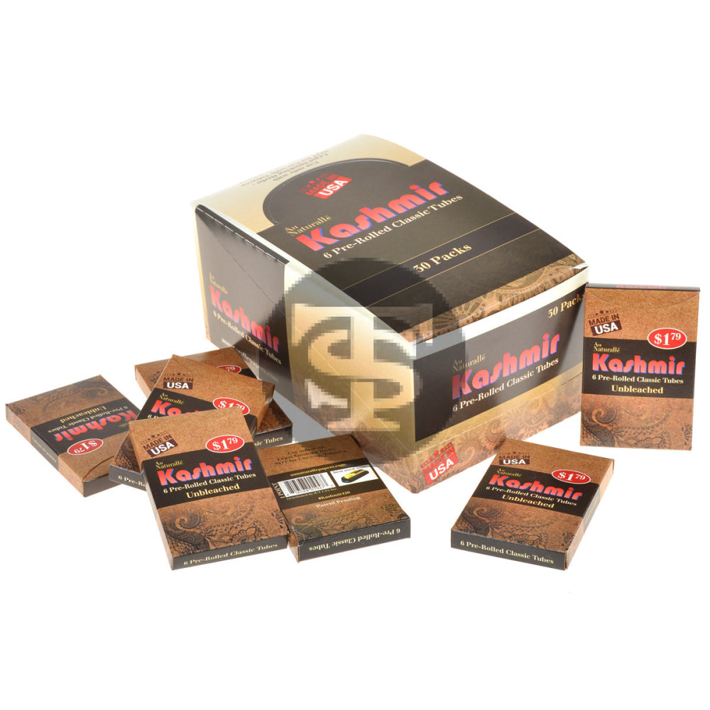 Kashmir Pre-Rolled Classic Tubes $1.79 Unbleached 30 Packs of 6 1