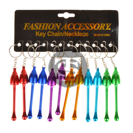 Key Chain Metal Pipe Mushroom Pack of 12 1