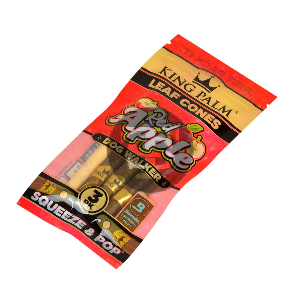 king palm tobacco cones King Palm Cones 70mm Dog Walker Red Apple 15 packs of 3 – Tobacco Stock