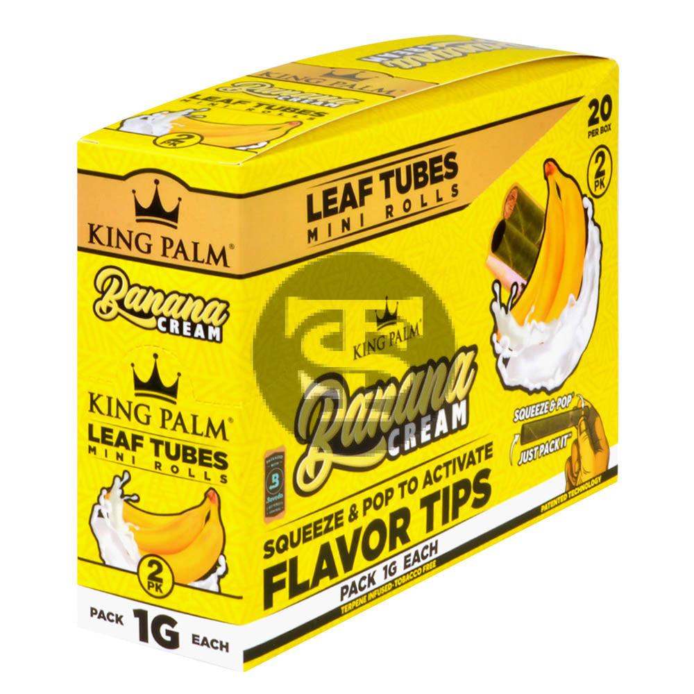 King Palm Rolls Minis Banana Cream 20 Packs of 2