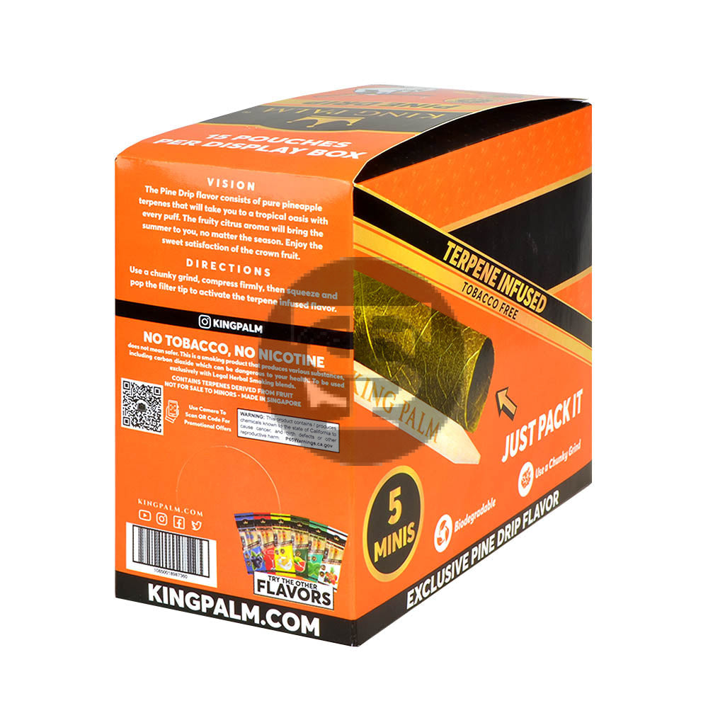 King Palm Rolls Minis Pine Drip 15 Packs of 5