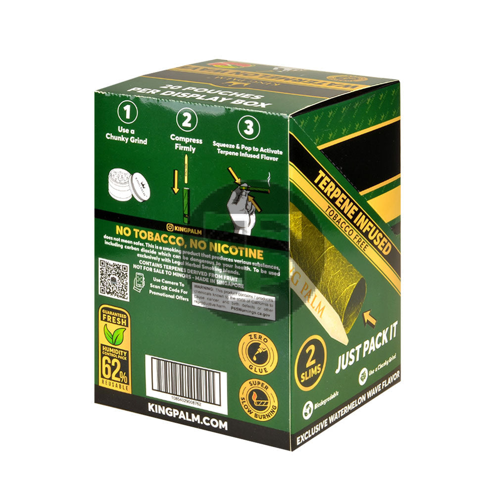 King Palm Rolls Slims Watermelon Wave 20 Packs of 2