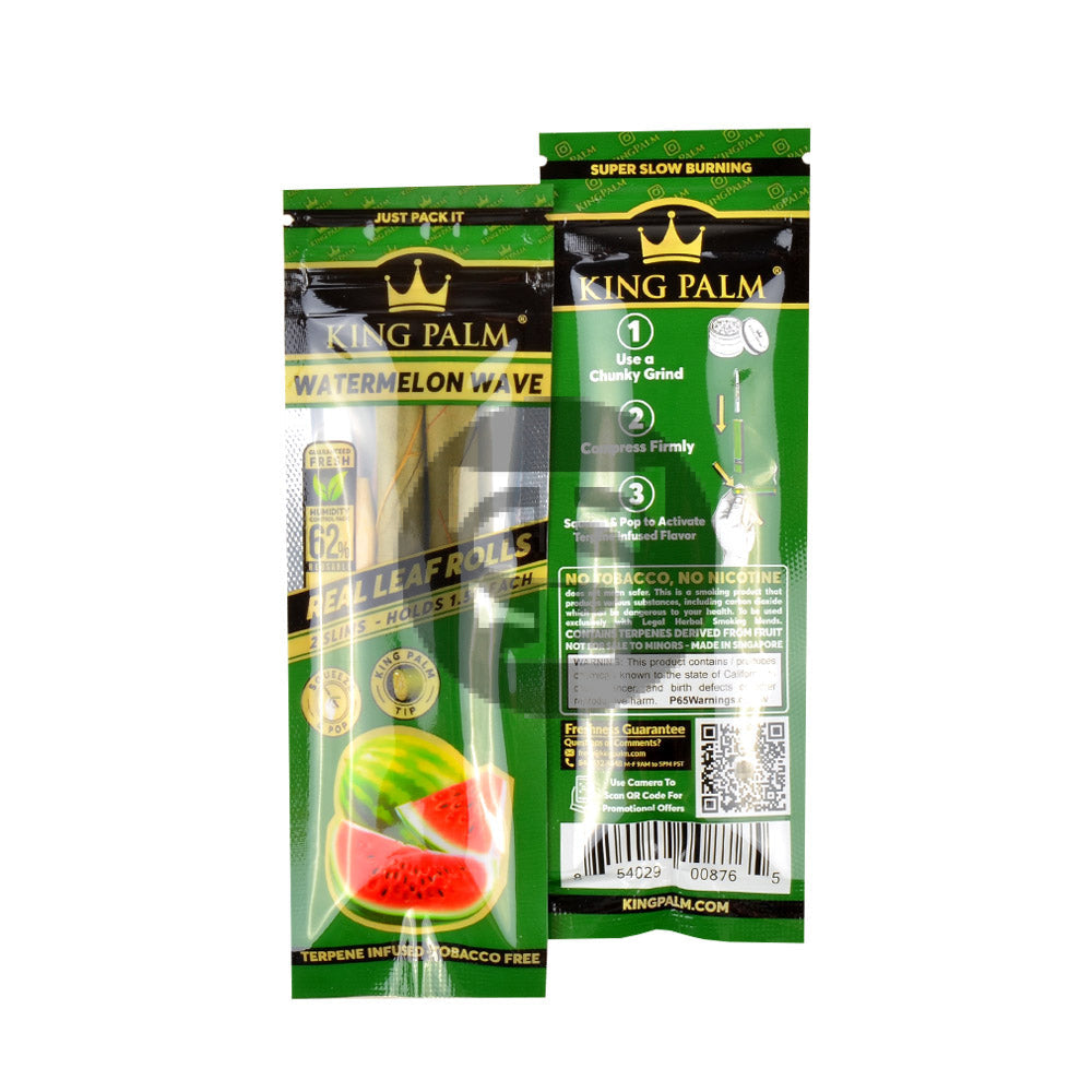 King Palm Rolls Slims Watermelon Wave 20 Packs of 2