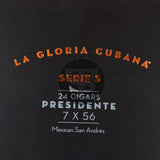 La Gloria Cubana Serie S Presidente Cigars Box of 24