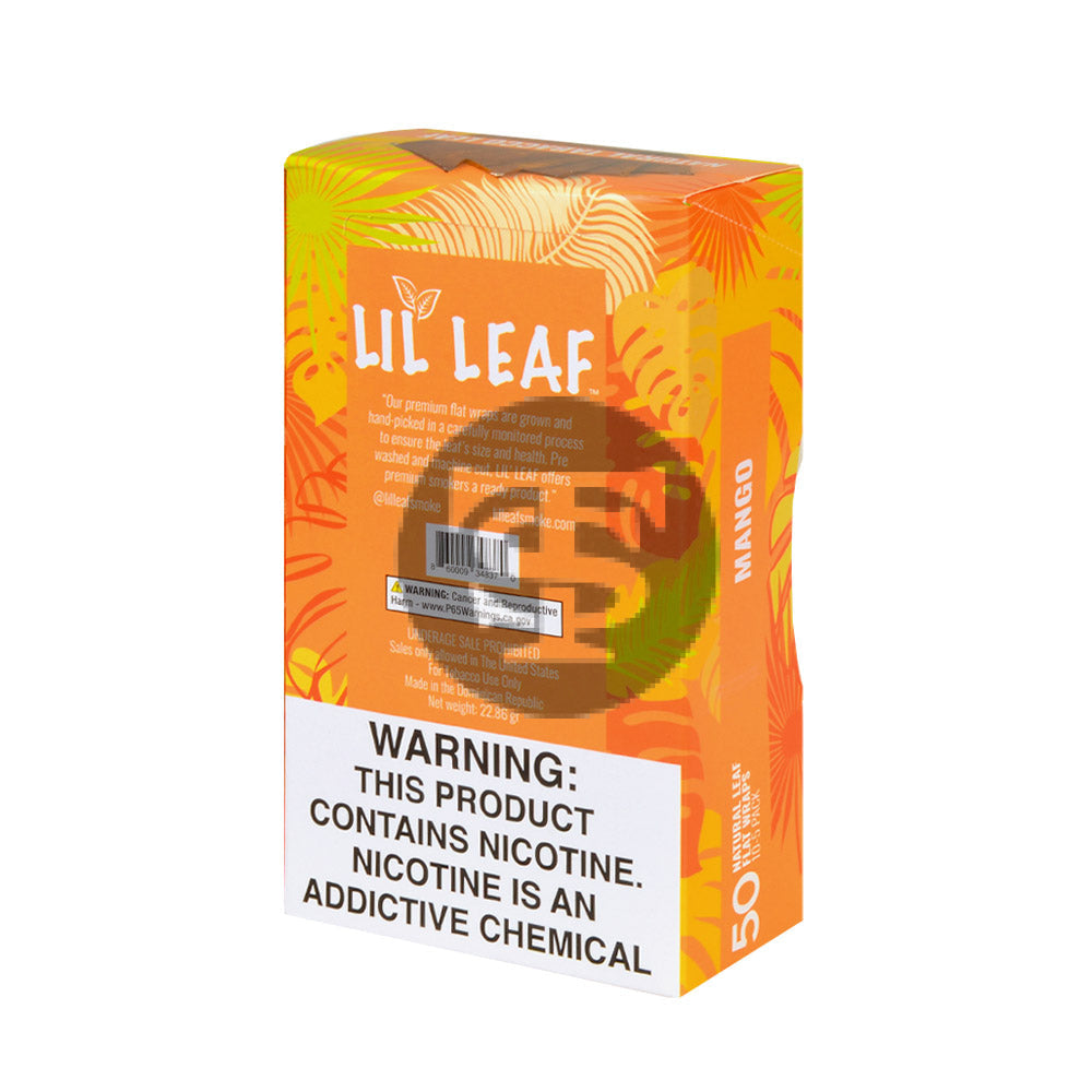 Lil Leaf Natural Flat Wraps 10 packs of 5 Mango