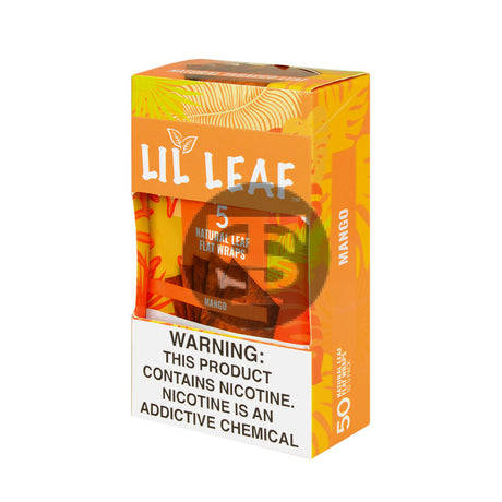 Lil Leaf Natural Flat Wraps 10 packs of 5 Mango