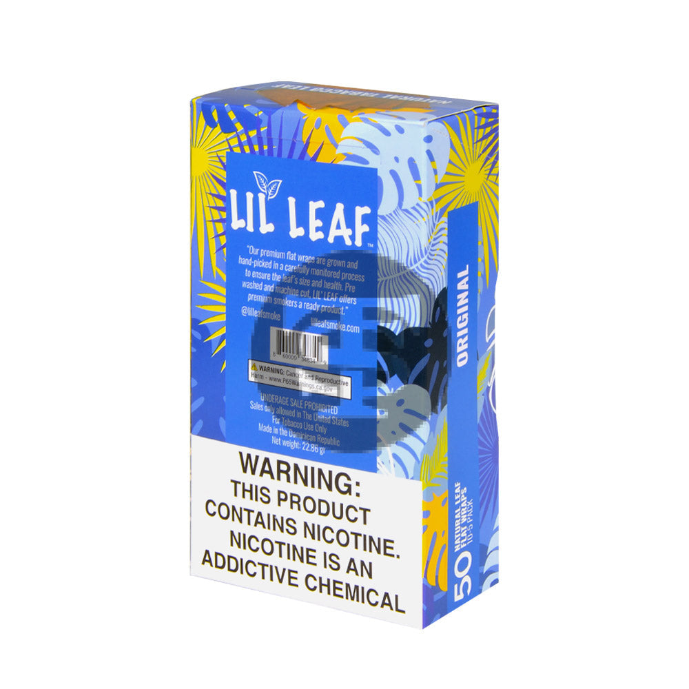 Lil Leaf Natural Flat Wraps 10 packs of 5, Original – Tobacco Stock