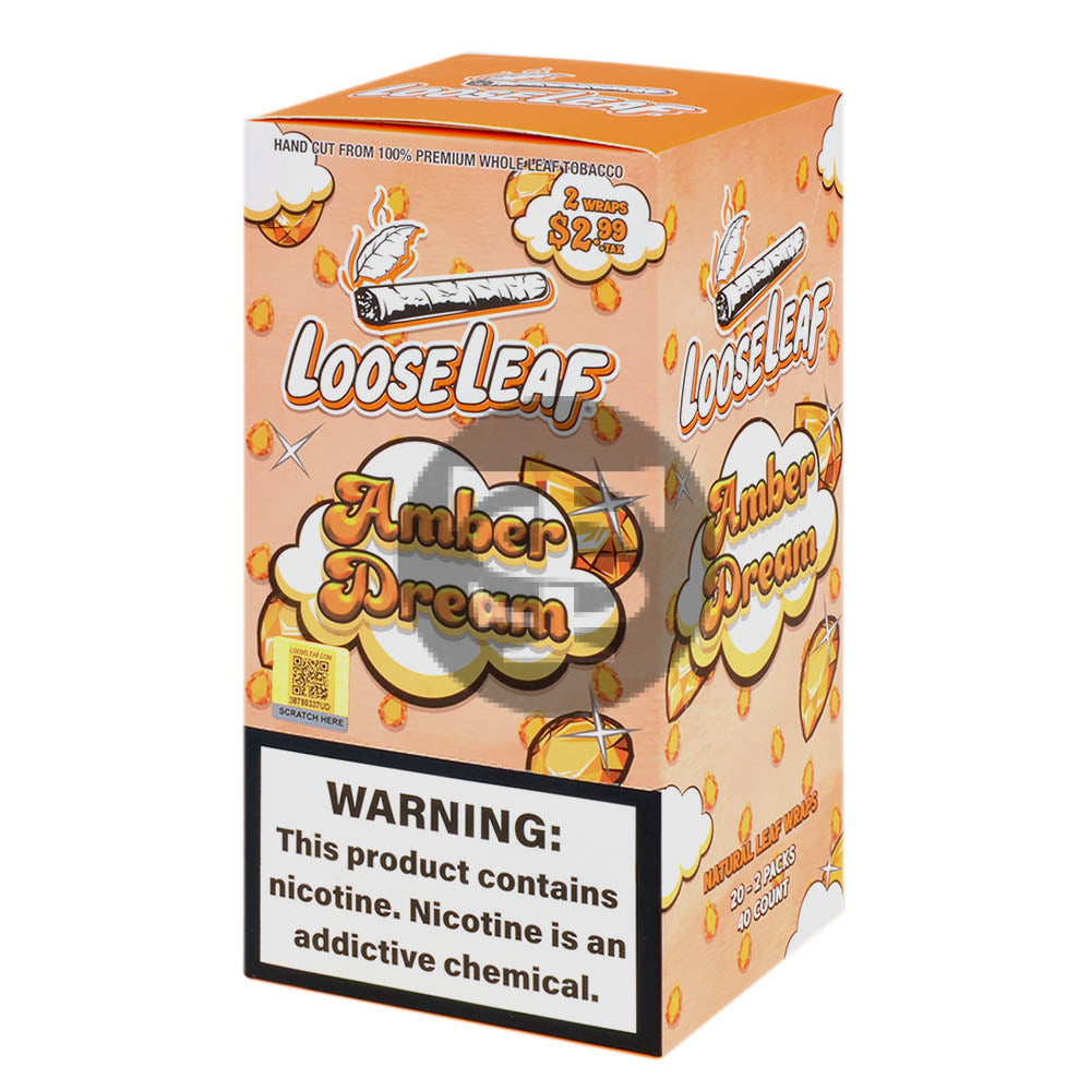 Loose Leaf Natural Wrap Amber Dream 20 packs of 2