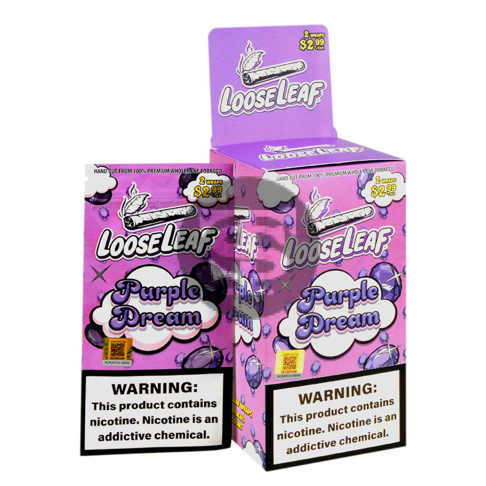 Loose Leaf Natural Wrap Purple Dream 20 packs of 2