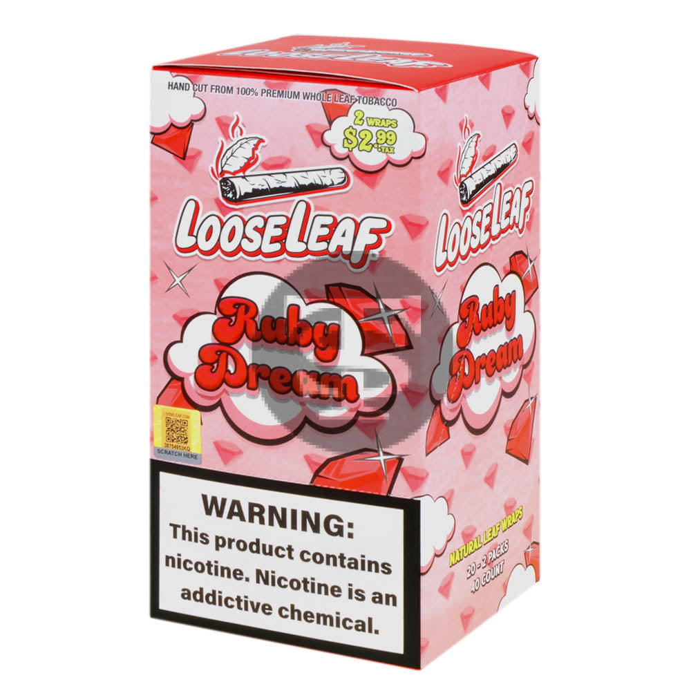 Loose Leaf Natural Wrap Ruby Dream 20 packs of 2