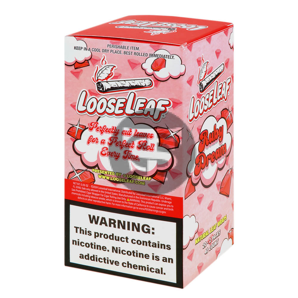 Loose Leaf Natural Wrap Ruby Dream 20 packs of 2