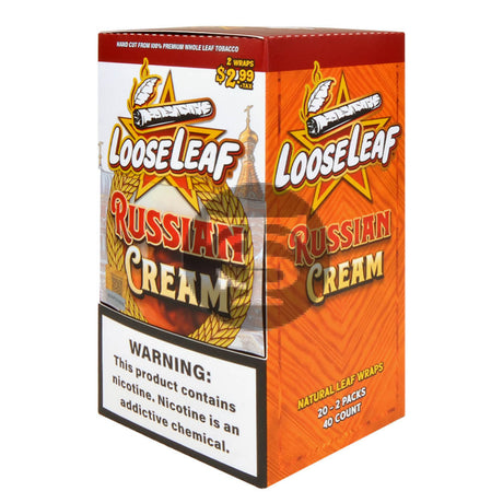Loose Leaf Natural Wrap Russian Cream $2.99 20 packs of 2