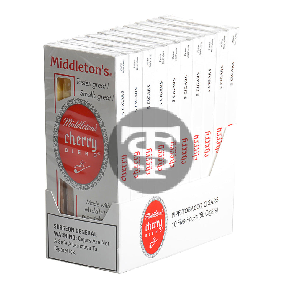Middleton's Black & Mild Cherry Blend Cigars 10 Packs of 5 1
