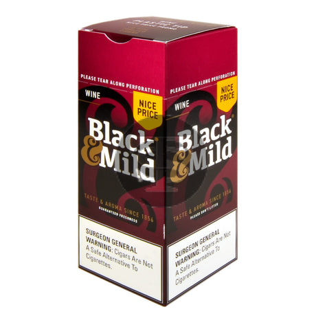 Middleton’s Black & Mild Nice Price Wine Plastic Tip Box of 25 Cigars