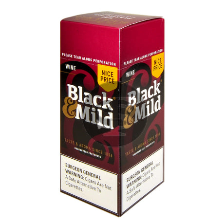 Middleton’s Black & Mild Nice Price Wine Plastic Tip Box of 25 Cigars